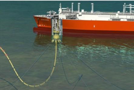discharged through a subsea