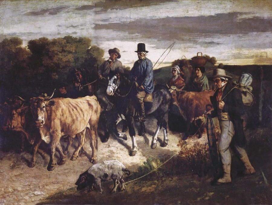 Gustave Courbet, Η επιστροφή των χωρικών από την εμποροπανήγυρη στο Flagey, 1850-55, λάδι σε