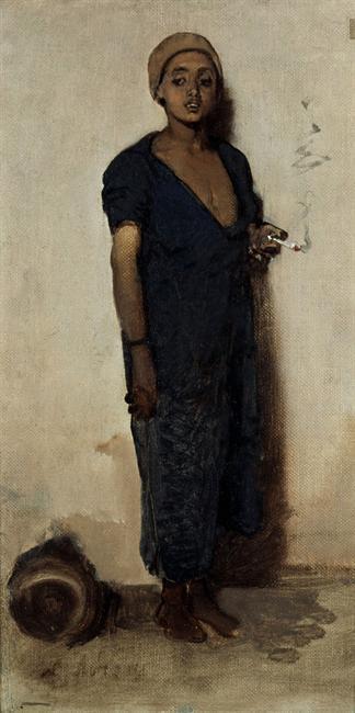 Νικηφόρος Λύτρας Αραπάκι, μετά το 1873, λάδι σε μουσαμά,