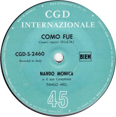 W & G RECORDS ALTHOUGH NOT SPECIFICALLY A FOREIGN LANGUAGE LABEL, MELBOURNE S W & G RECORDS RELEASED MANY OVERSEAS RECORDINGS, MOSTLY OF ITALIAN ARTISTS.