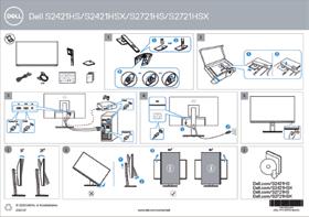 Χαρακτηριστικά προϊόντος Οδηγός γρήγορης έναρξης Πληροφορίες για την ασφάλεια, το περιβάλλον και τους κανονισμούς Η οθόνη Dell S2421HS/S2721HS/S2421HSX/S2721HSX διαθέτει active matrix, Thin Film