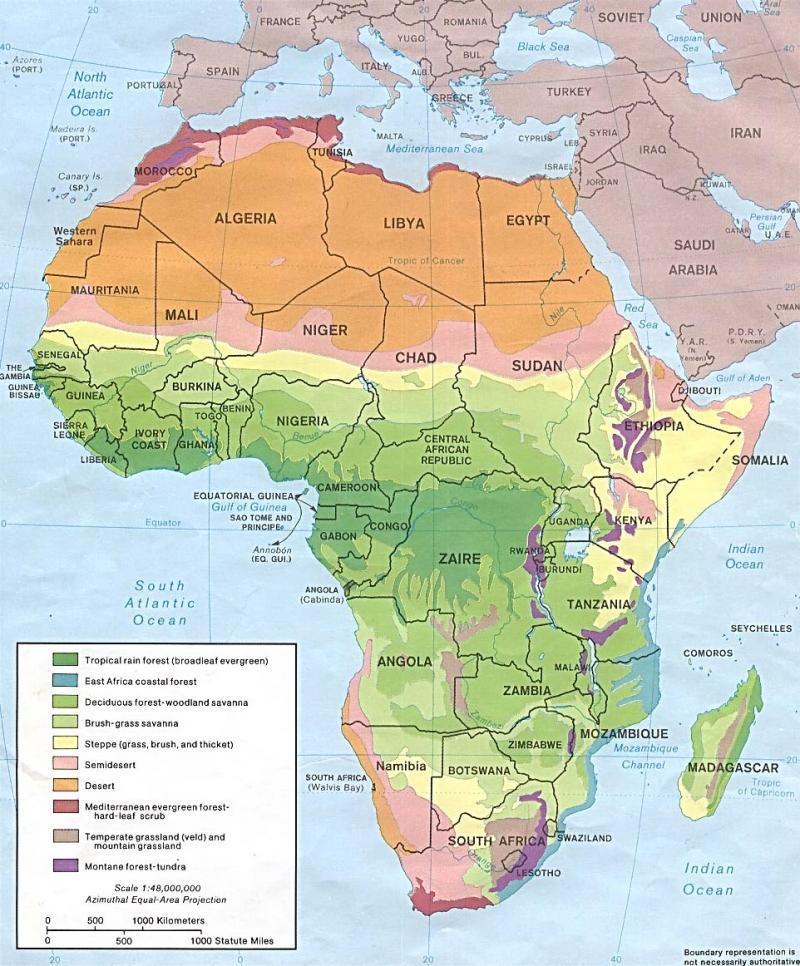 32 ΧΑΡΤΗΣ 5 : Έφορες περιοχές της Αφρικής (Πηγή: