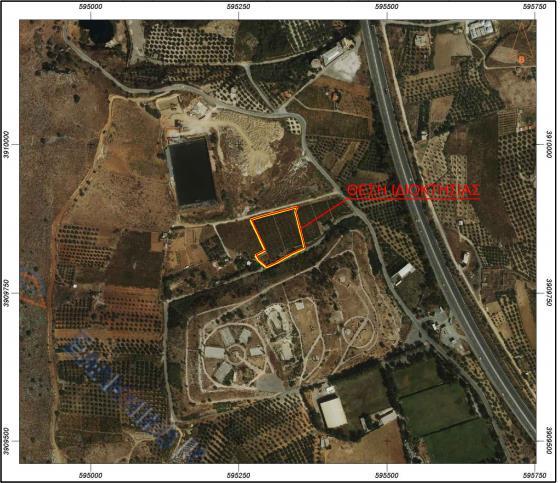 1.3 ΓΕΩΓΡΑΦΙΚΗ ΘΕΣΗ ΚΑΙ ΔΙΟΙΚΗΤΙΚΗ ΥΠΑΓΩΓΗ ΤΟΥ ΕΡΓΟΥ 1.3.1 ΘΕΣΗ Η θέση του έργου είναι εντός γηπέδου στην θέση «Αλμυρός», Τ.Κ. Σκαφιδαρά του Δήμου Μαλεβιζίου.