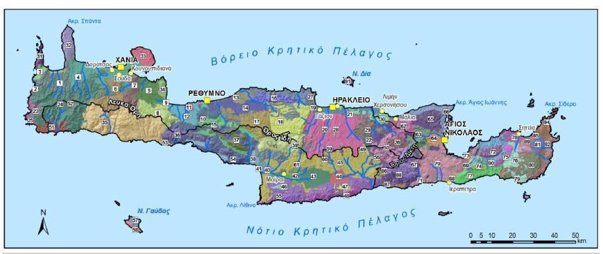 Στον ακόλουθο πίνακα παρουσιάζονται αναλυτικά οι ετήσιες απολήψεις ανά ΥΥΣ και ανά χρήση, καθώς και η μέση ετήσια τροφοδοσία τους.
