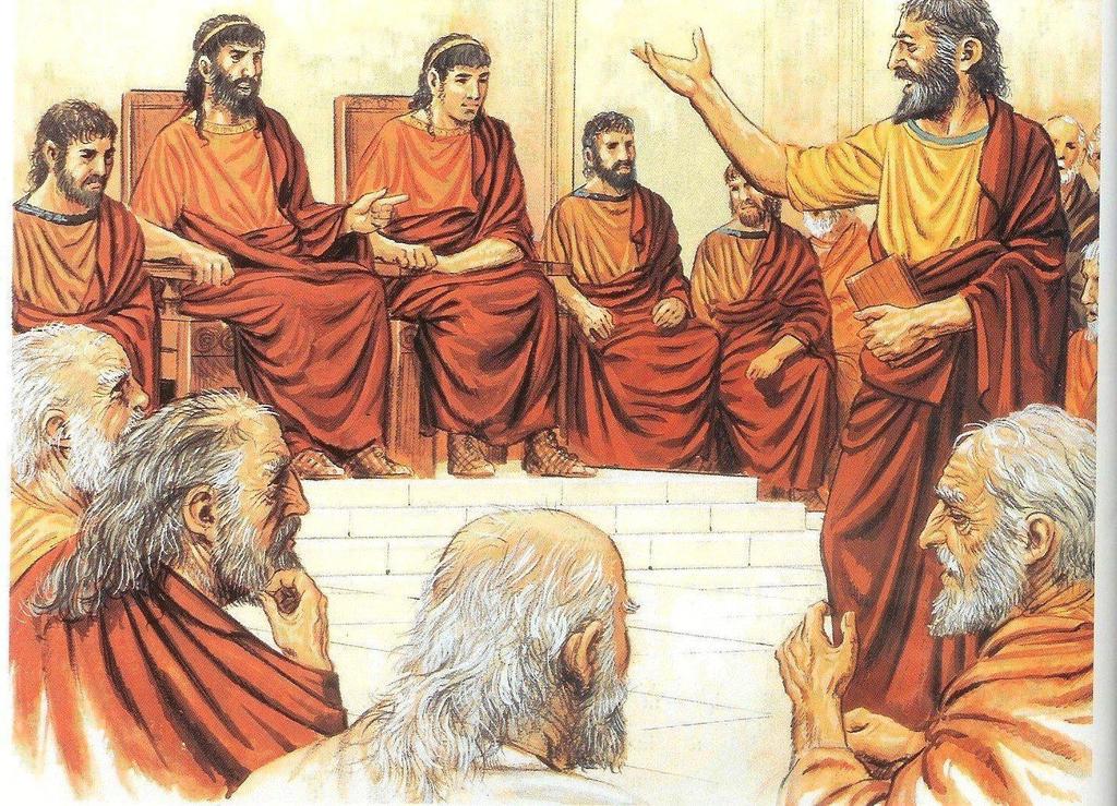 Καλλιτεχνική απεικόνιση της σπαρτιατικής Γερουσίας Πηγή