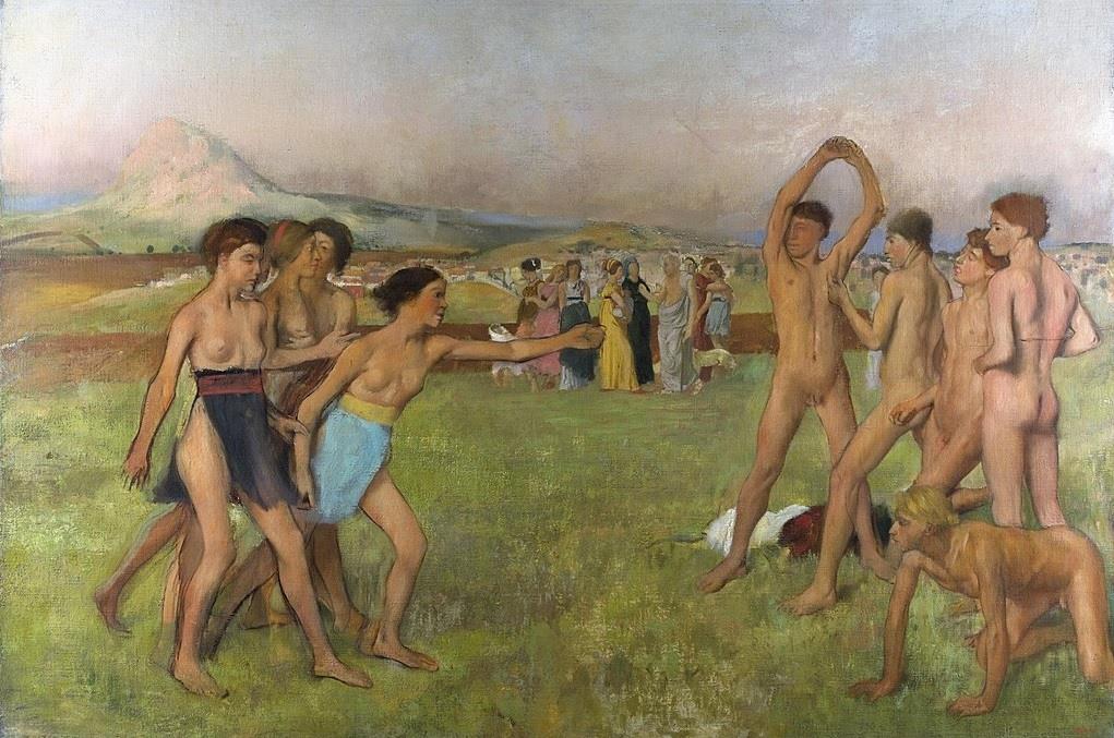 H «ΑΓΩΓΗ» ΣΤΗΝ ΑΡΧΑΙΑ ΣΠΑΡΤΗ Κορίτσια και αγόρια γυμνάζονται μαζί στην Σπάρτη - Πίνακας του