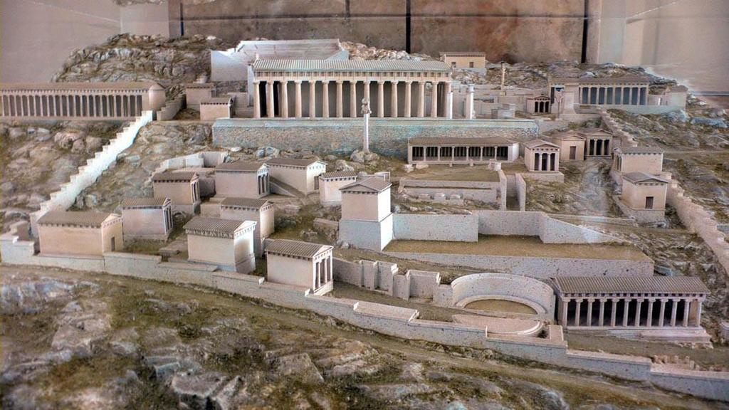 καλλιτεχνική απεικόνιση του μαντείου Πηγή