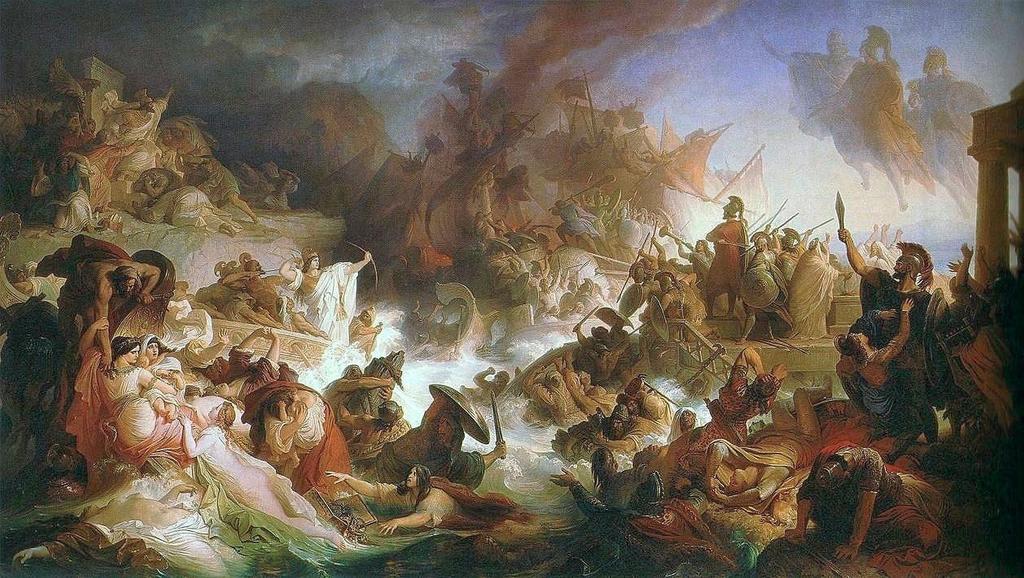Η ναυμαχία της Σαλαμίνας Πίνακας του Wilhelm von Kaulbach Πηγή εικόνας: