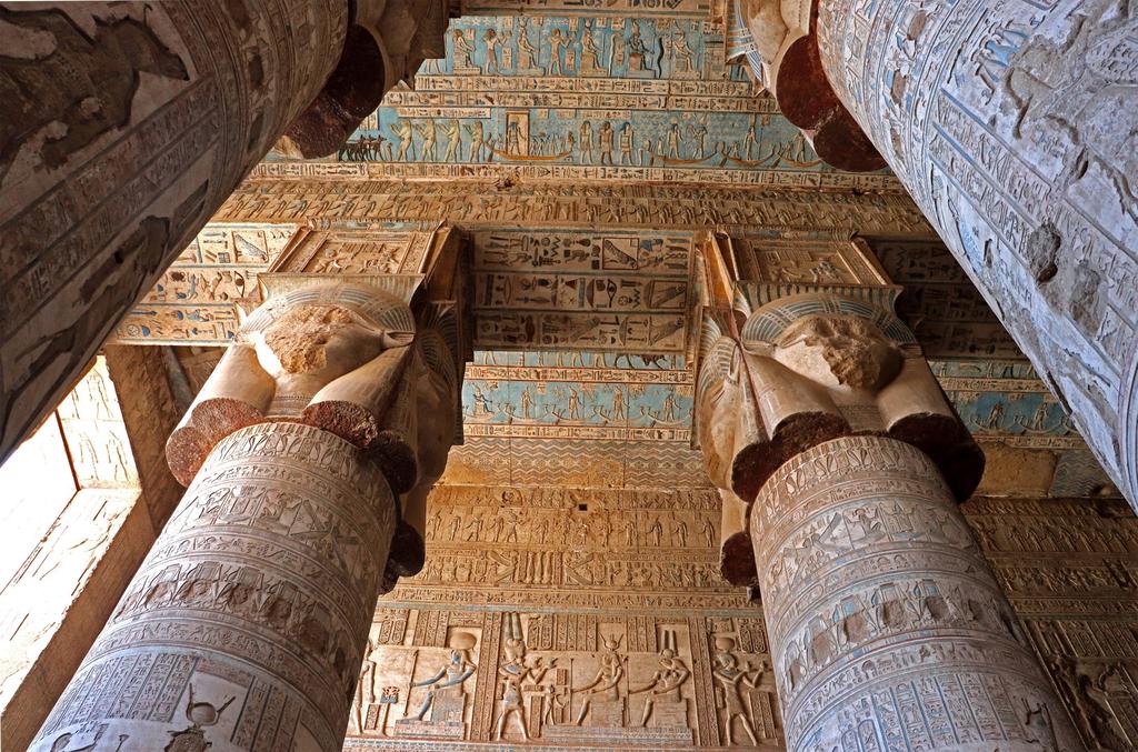 Ο ναός Hathor στην Dendera στην Άνω Αίγυπτο Πηγή εικόνας: