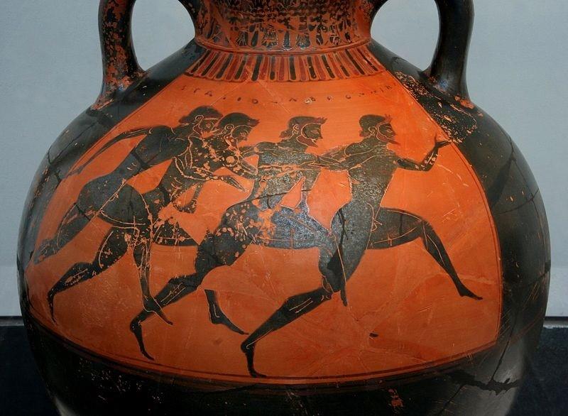 Δρομείς σε παναθηναϊκό αμφορέα, 530 π.χ. Πηγή εικόνας: https://commons.