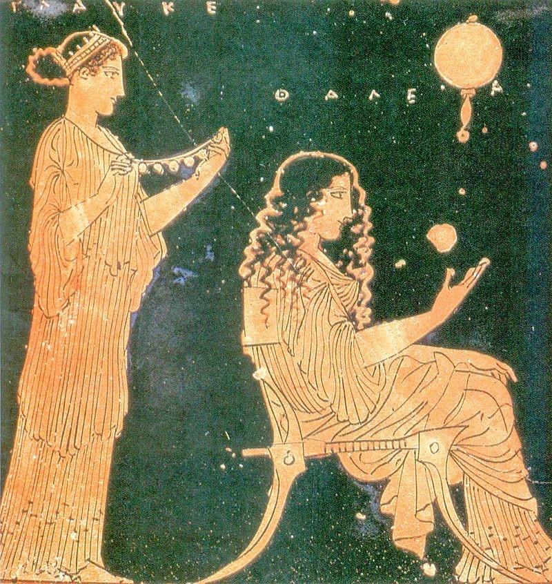 Παράσταση δύο γυναικών σε προετοιμασία γάμου αττικό ερυθρόμορφο