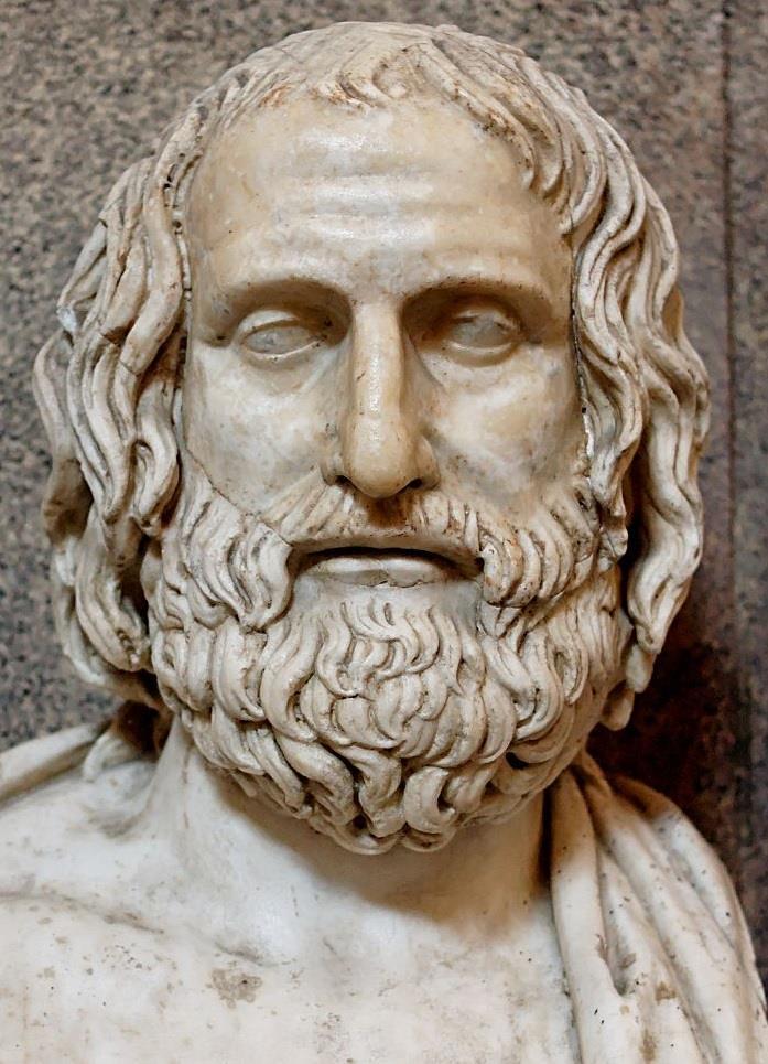 ΕΥΡΙΠΙΔΗΣ Ο Ευριπίδης (445-386) έδειχνε στα έργα του τους ανθρώπους όπως ακριβώς ήταν, δηλαδή πολύ ρεαλιστικά.