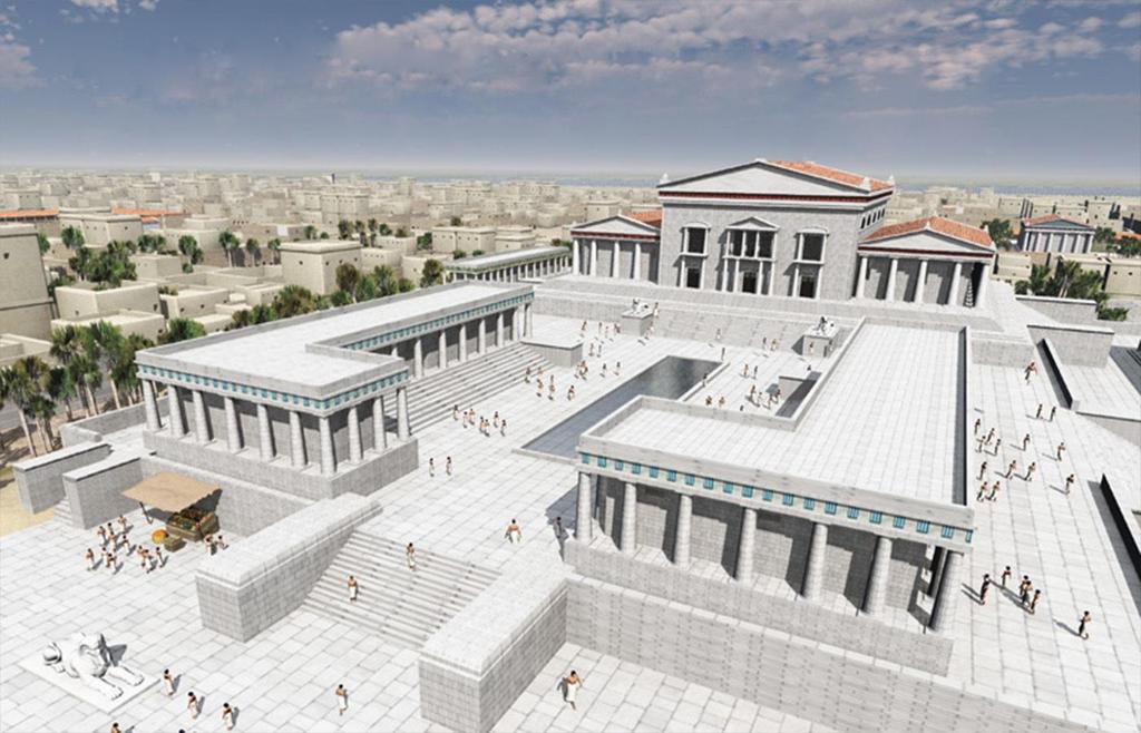 Καλλιτεχνική απεικόνιση της βιβλιοθήκης της Αλεξάνδρειας