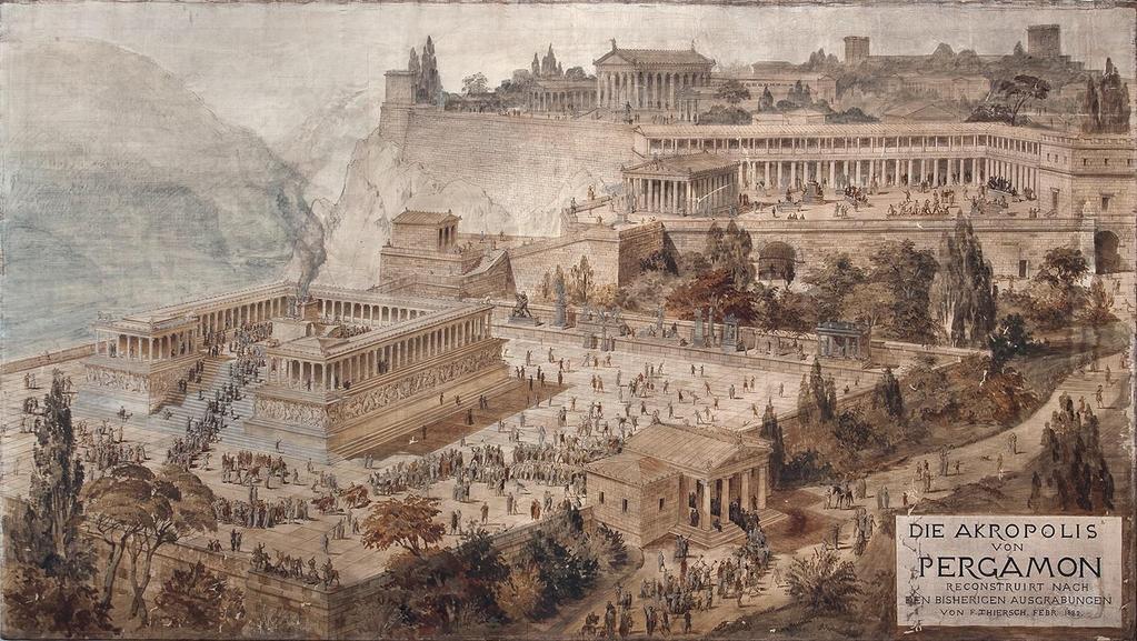 Αναπαράσταση της Περγάμου από τον Friedrich Thierch,