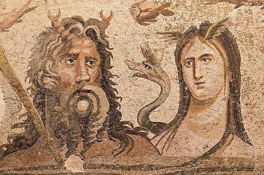 Ψηφιδωτό από τα αρχαία Ζεύγμα στην σημερινή Νοτιοανατολική Τουρκία Πηγή εικόνας: