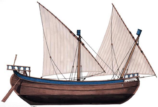 Καλλιτεχνική απεικόνιση του Trade Nava, κυρίαρχου μεσαιωνικού εμπορικού πλοίου της