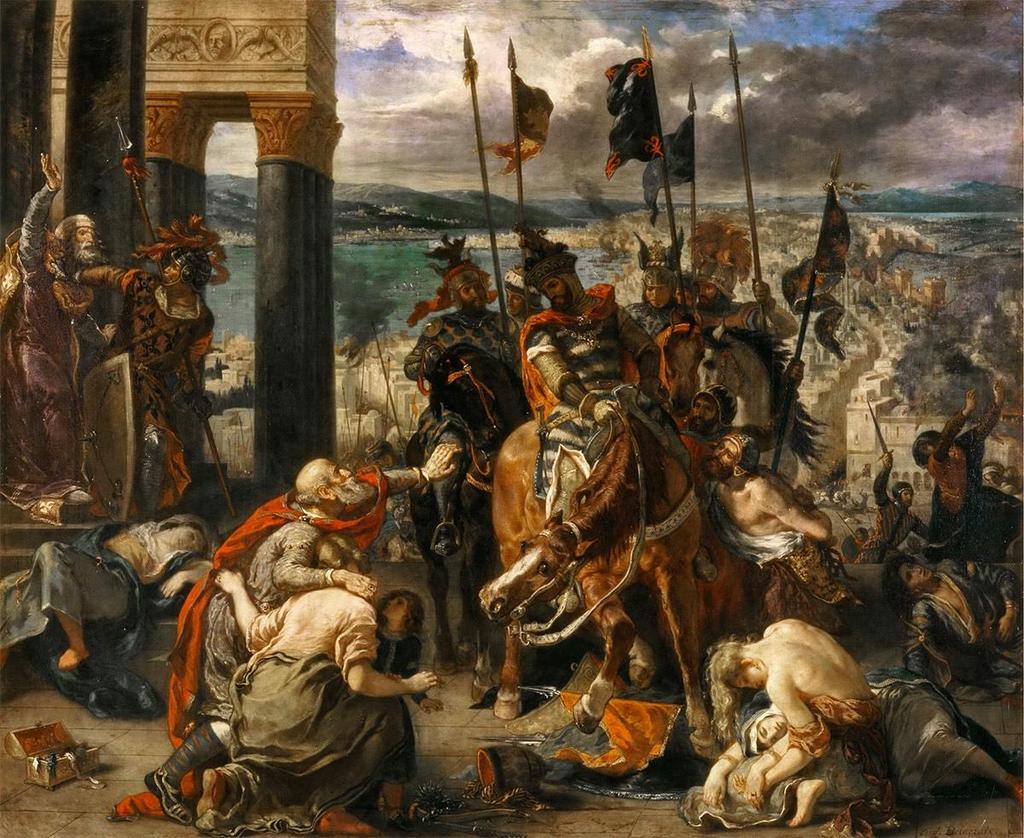 Οι σταυροφόροι εισέρχονται στην Κωνσταντινούπολη Πίνακας του Ευγένιου Ντελακρουά, Βερσαλλίες,