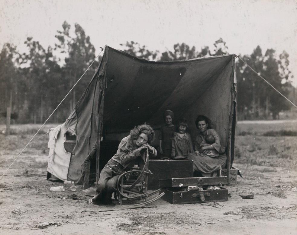 Μετανάστες αγρότες στο Nipomo, California, Μάρτιος 1936 Πηγή