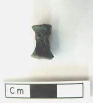 Χαρακτηρισμός επικαλύψεων αργύρου } Rivet from Minoan dagger Silver decorated glass Detection of Ag is