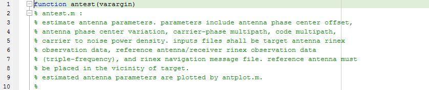 >> antest όνομα φακέλου\rover.obs όνομα φακέλου\base.obs όνομα φακέλου\ rover.nav out onoma.out Εικόνα 3.