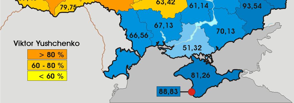 Οι εκλογές του 2004 αντιπροσώπευαν μια «σύγκρουση πολιτισμών» ανάμεσα σε δύο πολιτικές κουλτούρες, την Ευρασιατική και την Ευρωπαϊκή.