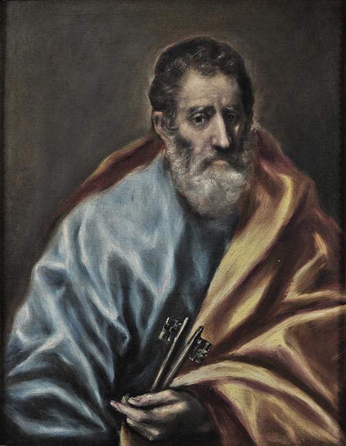 Θεοτοκόπουλος Δομήνικος (El Greco) (1541 1614), Άγιος Πέτρος, π. 16001607, Λάδι σε μουσαμά, 68,5 x 53 εκ., Αρ. έργου: Π.