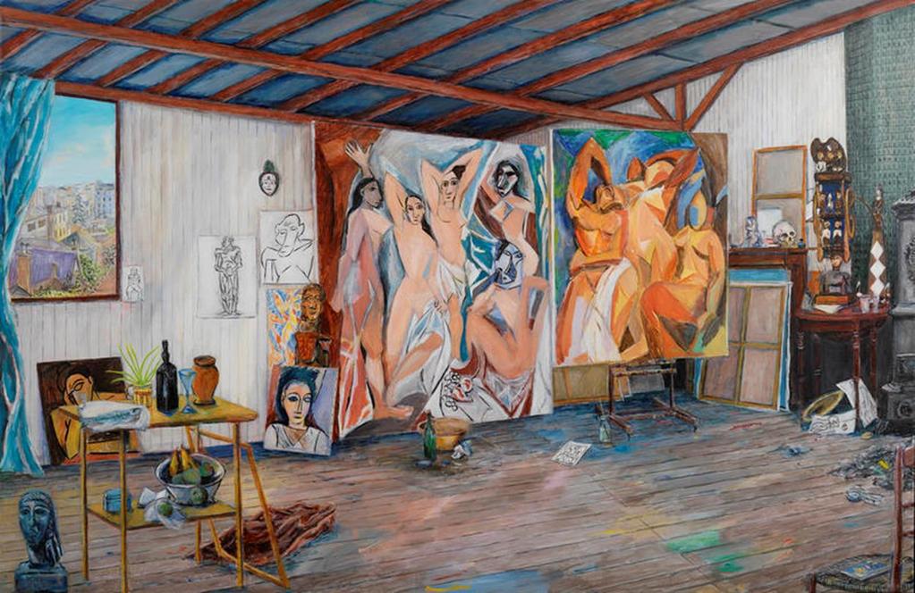 Εικ.16 Damian Elwes, Picasso's studio at the Bateau Lavoir, 2008, 182.9 x 121.