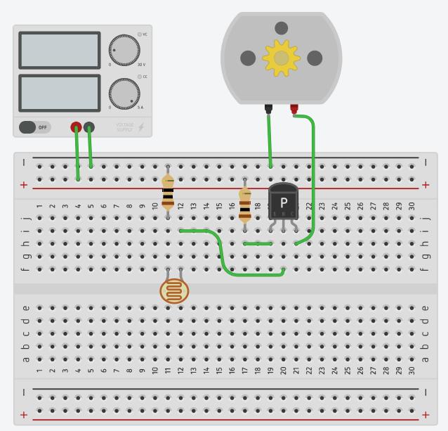 ΑΠΕΙΚΟΝΙΣΗ ΤΟΥ ΚΥΚΛΩΜΑΤΟΣ ΣΤΟ BREADBOARD Στο παρακάτω κύκλωμα