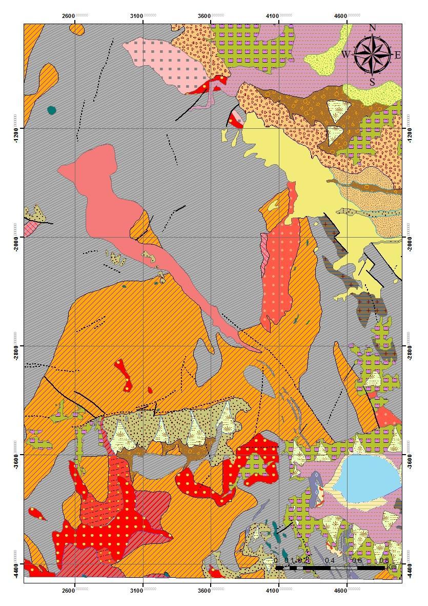 Εικόνα 26: Τροποποιημένος χάρτης GIS του φύλλου ΙΓΜΕ «ΣΟΧΟΣ».