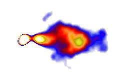 Εικόνα : Χάρτης εκποµπής του πίδακα του αστέρα DG Tauri στη γραµµή [SII]λ6716,λ6731. και από το άρθρο Lect.Notes Phys.