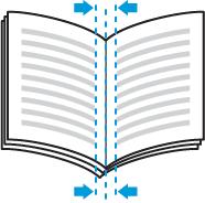 Εκτύπωση Κενό βιβλιοδεσίας: Καθορίζει την οριζόντια απόσταση, σε μονάδες, μεταξύ των ειδώλων των σελίδων. Μία μονάδα είναι 0,35 χλστ. (1/72 της ίντσας).