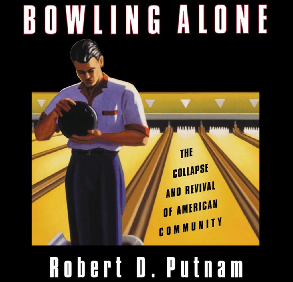 Bowling Alone: The Collapse and Revival of the American Community (Putnam 2000) 6 εμπιστοσύνη υποστηριχτικά δίκτυα, κοινές αξίες και νόρμες Συλλογικά στοιχεία/οφέλη