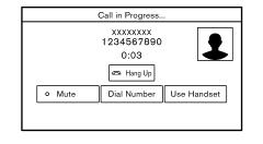 Λαμβάνοντας μία κλήση 5GH0098XZ Όταν λαμβάνετε μία τηλεφωνική κλήση, η οθόνη αλλάζει σε αυτή της εισερχόμενης κλήσης και ο ήχος κλήσης παίζει από το ηχοσύστημα του αυτοκινήτου.