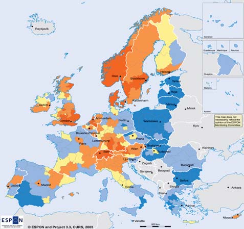 17 Τα δεδομένα του χάρτη υποδεικνύουν ότι η Κύπρος εμφανίζει υψηλή συνολική επίδοση σε σχέση με τον ευρωπαϊκό μέσο όρο λαμβάνοντας υπόψη ένα σύνολο 7 κριτηρίων, το Νότιο Αιγαίο μέση και οι άλλες δύο