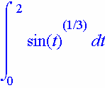 > evalf(%); Μπορούσαμε να λέγαμε απευθείας > evalf(int(sin(t^2),t=0.