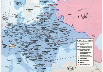 Χάρτηςτων κυριότερων ναζιστικών στρατοπέδων συγκέντρωσης στη