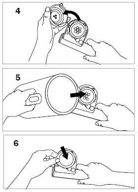 Για να κάνετε τη χρήση της αντλίας ευκολότερη, τοποθετήστε τα χέρια σας όπως φαίνεται στην εικόνα 2. 3. Γυρίστε τη µηχανή έτσι ώστε να έχετε τη θήκη φίλτρου µπροστά σας. 4.