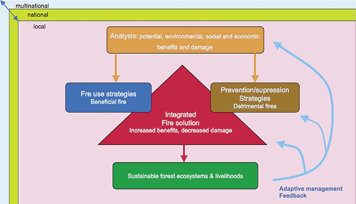 Η Ανάγκη για Στρατηγικές Προλαμβάνοντας την Κλιματική και Άλλες Αλλαγές 81 Εικόνα 21. Ολοκληρωμένη Διαχείριση Πυρκαγιάς ένα θεμελιώδες πλαίσιο (Myers 2006).
