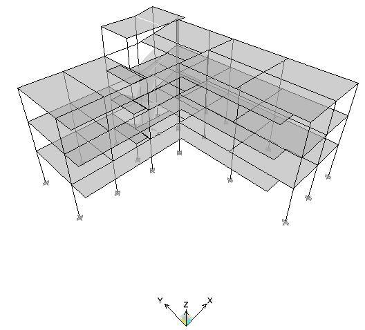 Σχήμα 6.2 Τρισδιάστατη απεικόνιση του υφισταμένου κτιρίου 6.