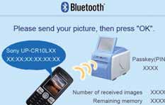 Οι εικ νες µεταφέρονται ασ ρµατα µέσω Bluetooth και στη συνέχεια αποθηκε ονται σε µια προσωρινή µνήµη, απ που είναι δυνατή η επεξεργασία και εκτ πωσή τους µε τον κανονικ τρ πο.