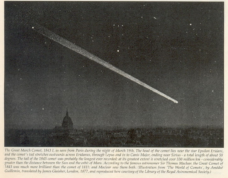 Ο μεγάλος κομήτης του 1843 (από