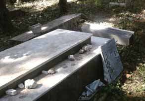 Iούλιος - Aύγουστος 2009 ΝΕΑ ΒΕΒΗΛΩΣΗ του εβραϊκού νεκροταφείου ΙΩΑΝΝΙΝΩΝ Στις 9 Ιουλίου 2009, για πέμπτη φορά από την αρχή του έτους και δεύτερη σε διάστημα 40 ημερών, άγνωστοι δράστες έσπασαν δύο