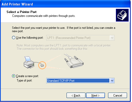 Εγκατάσταση σε Windows Εγκατάσταση ιακοµιστή Εκτύπωσης µε την Τυπική Θύρα TCP/IP σε 2000/XP/2003 Ακολουθήστε τις παρακάτω οδηγίες για να χρησιµοποιήσετε την Τυπική Θύρα TCP/IP των Windows για να