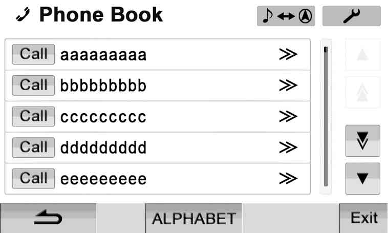 Κλήση αριθμού από τον τηλεφωνικό κατάλογο (Phone Book) Είναι δυνατή η λήψη έως 1.000 τηλεφωνικών αριθμών από ένα κινητό τηλέφωνο στη συμβατή με BLUETOOTH συσκευή.
