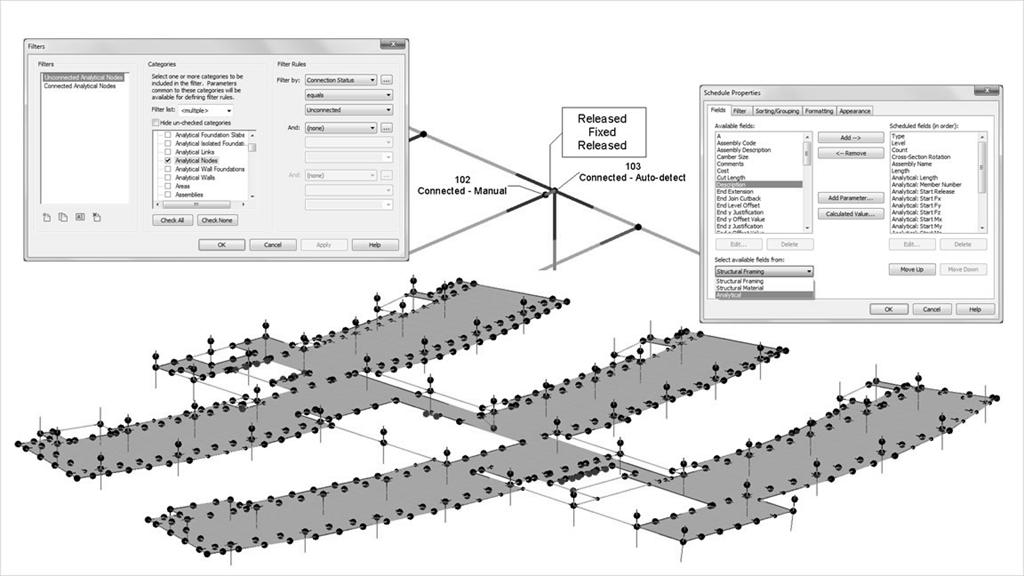 117 for color images). Figure 2.1: Architectural Design in Revit. Figure 2.2: Example of an analytical model.