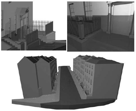 CityGML is and open standard 3D data format, with a detailed semantic framework, more focused on city modeling.