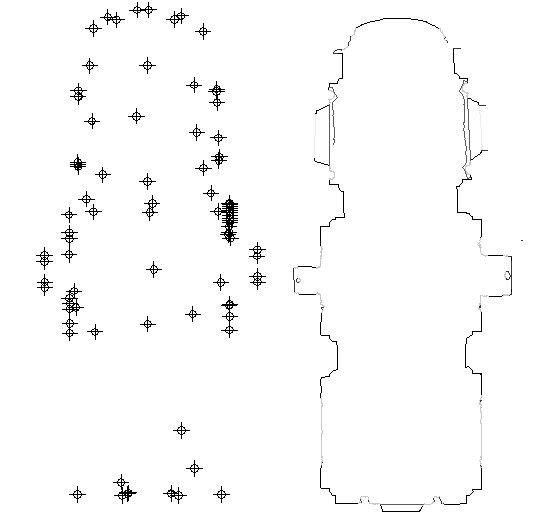 Chapter 3: Case Study-The Church of Santa Maria (Scaria, Italy) Figure 3.10: The distribution of the GCPs relatively to the floor plan of the church.