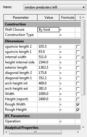 inside Family Editor in 3D. 26: The differences between the two windows of the presbytery.