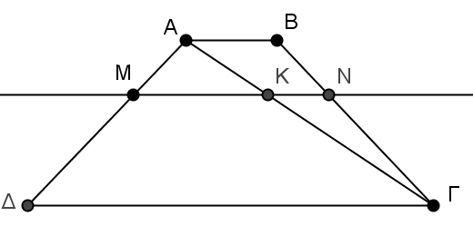 ΘΕΜΑ 4 Δίνεται τραπζηιο ΑΒΓΔ (ΑΒ//ΓΔ) και ςθμείο Μ τθσ πλευράσ του ΑΔ ώςτε ΑΜ 1.