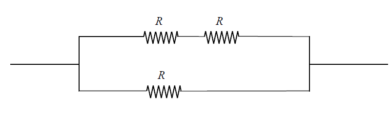 11 34.ΘΕΜΑ Β 2-15288 Β.1 Τρείς όμοιοι αντιστάτες έχουν αντίσταση R o καθένας και είναι συνδεδεμένοι όπως φαίνεται στο παρακάτω σχήμα: A) Να επιλέξετε τη σωστή απάντηση.